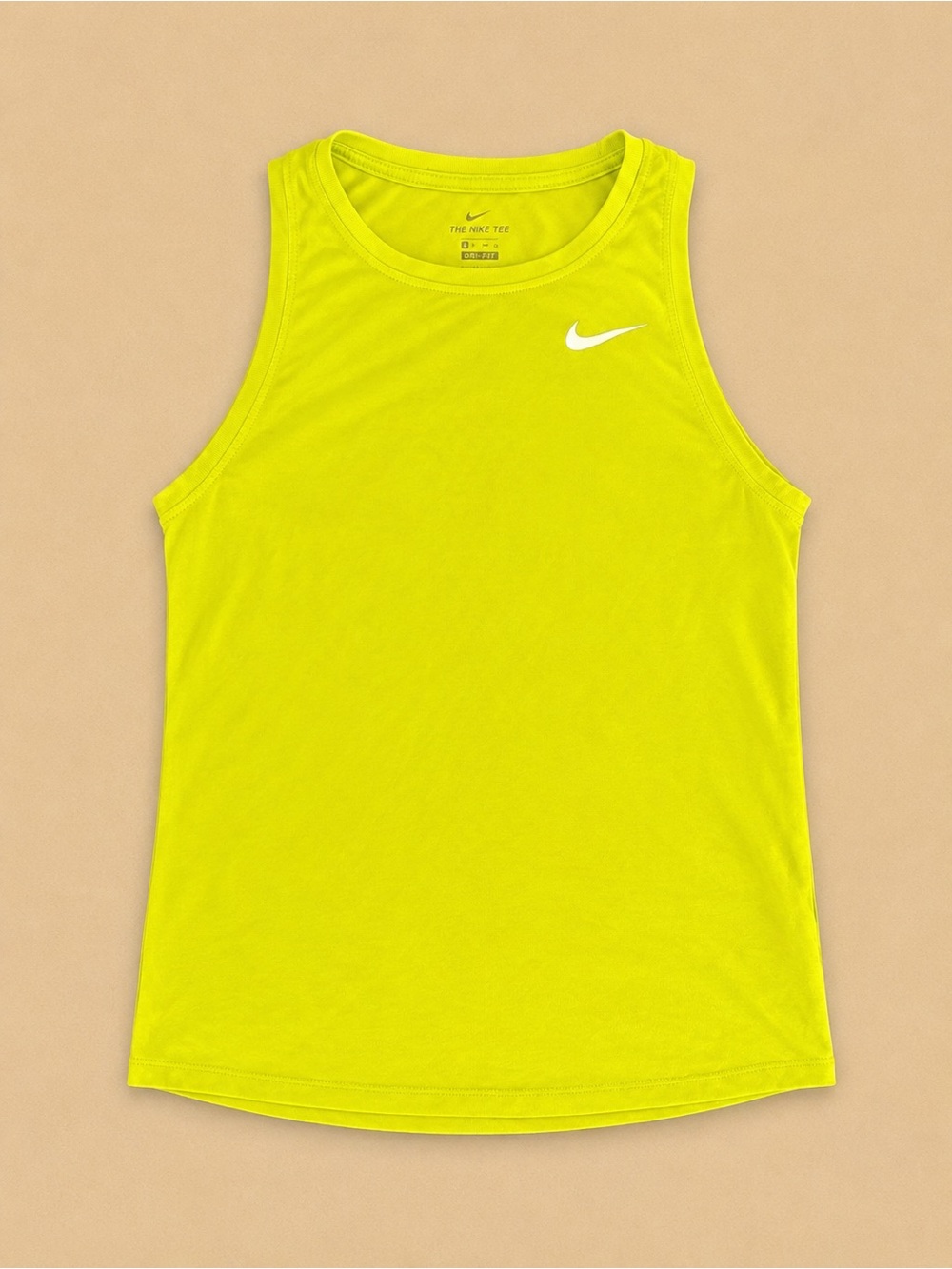 Nike High-Neck Dri-FIT Tank | Neon Yellow | Women's XS